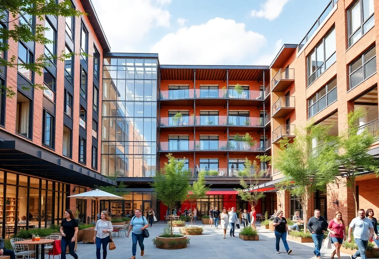 Rendering of the new mixed-use building in downtown Aiken