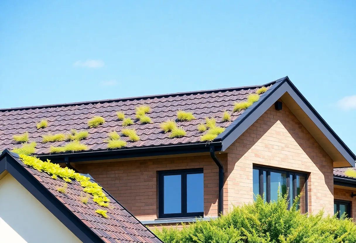 A variety of energy-efficient roofing solutions on a modern home