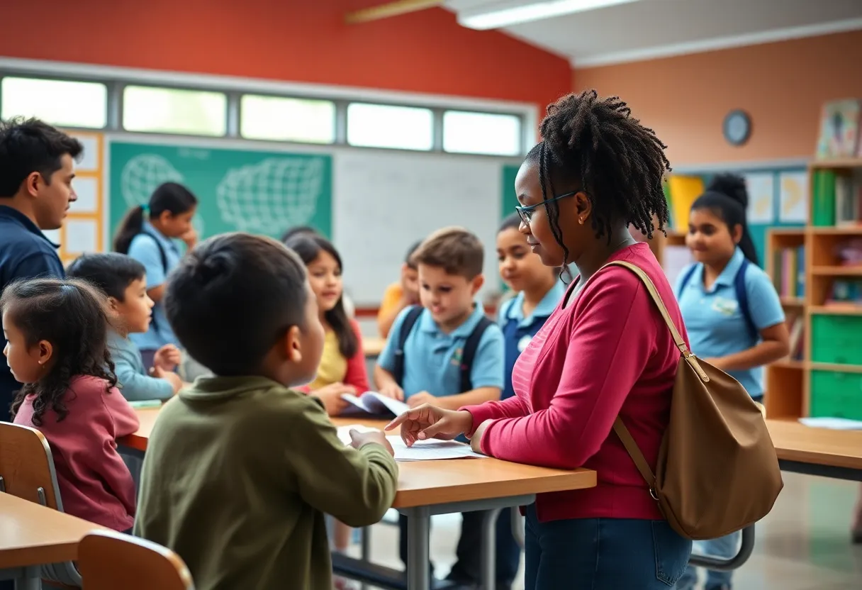 Students and teachers engaging in a classroom setting in Richmond County Schools.