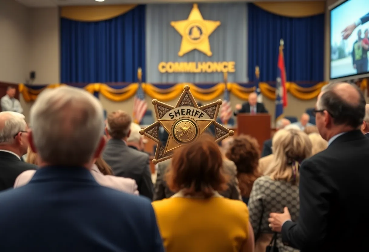 Community gathering at Newberry County Sheriff Lee Foster's oath ceremony
