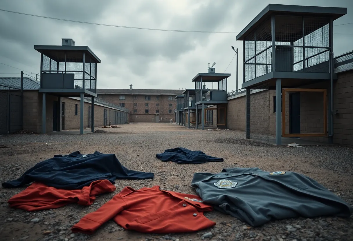 Unrest in New York prisons with empty guard towers and abandoned uniforms