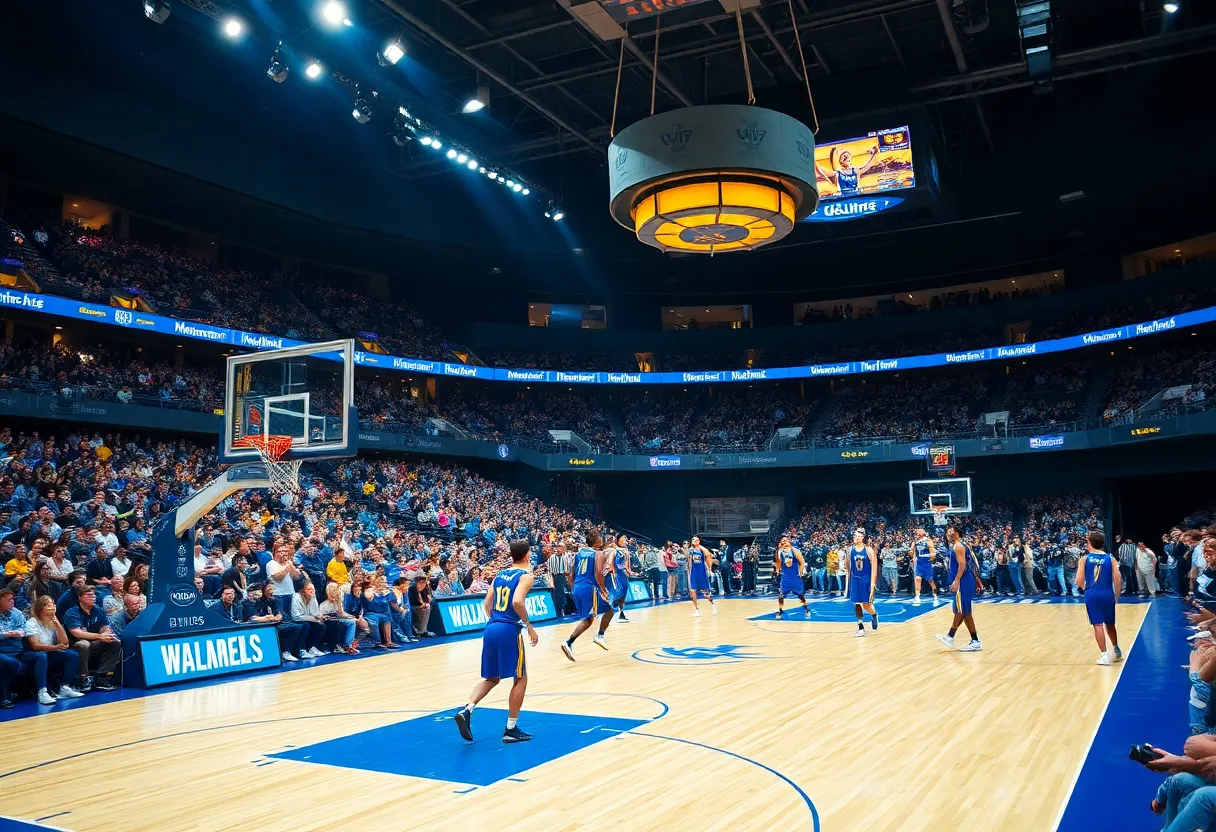 Players in action during Newberry College basketball game