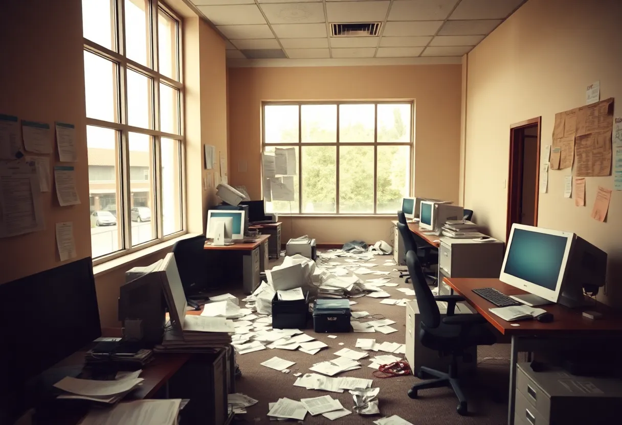 Abandoned Roofing Company Office