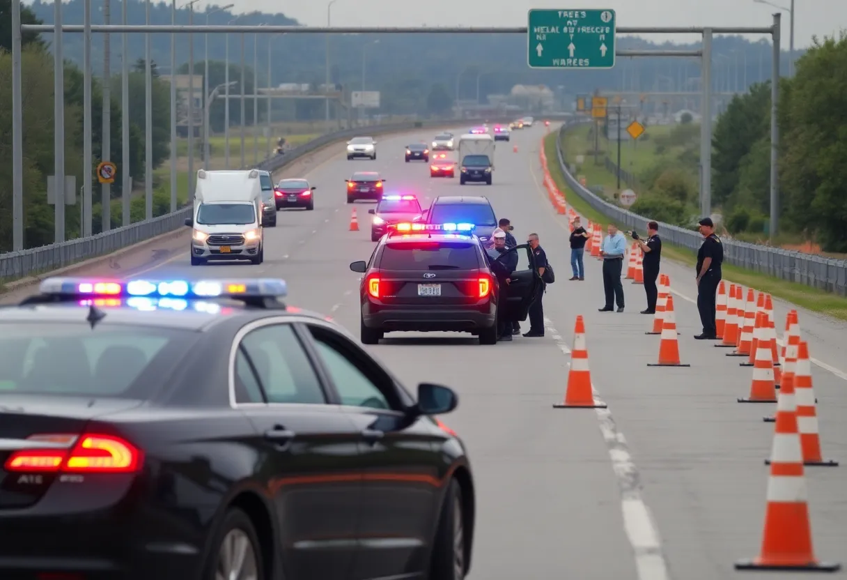 Police Investigation at I-85 Bomb Threat