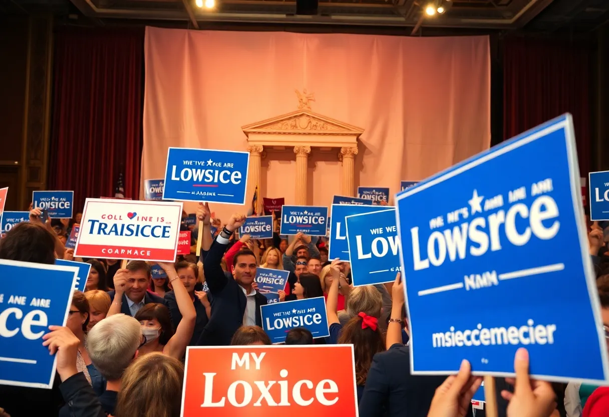 Political campaign scene for Wisconsin Supreme Court election