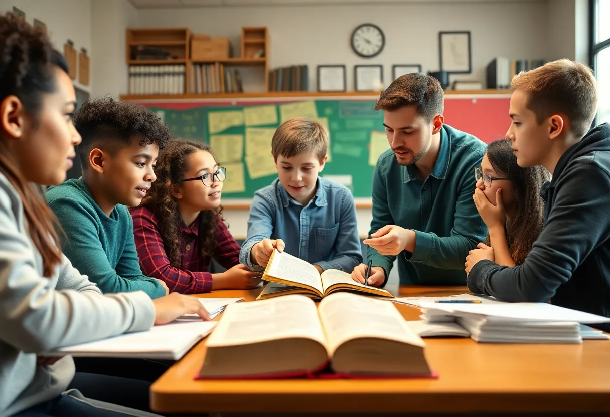 Students engaged in a history lesson in Batesburg-Leesville