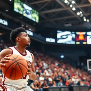 College Basketball Game Action