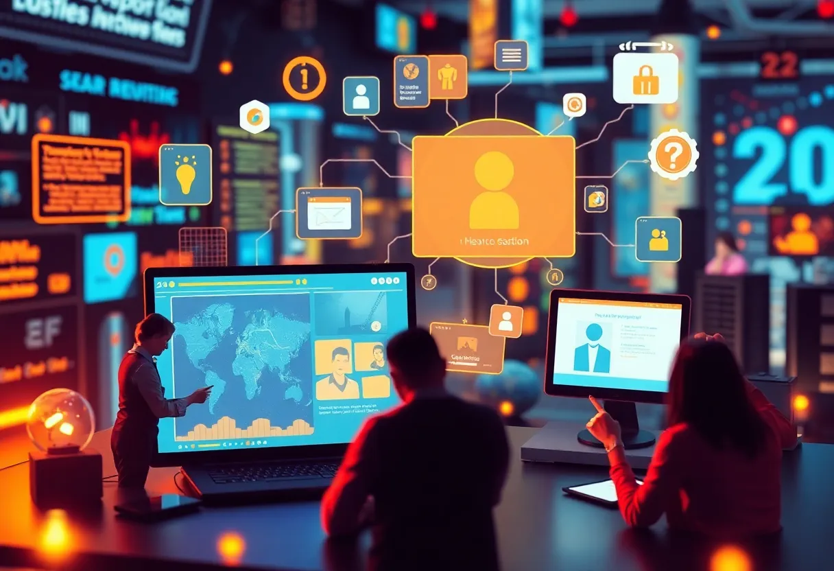 A digital marketing concept showcasing interactive marketing strategies.