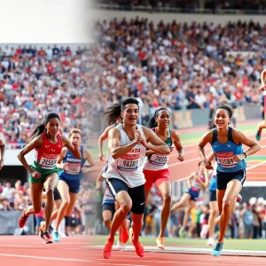 Athletes from Newberry College competing in track and field events