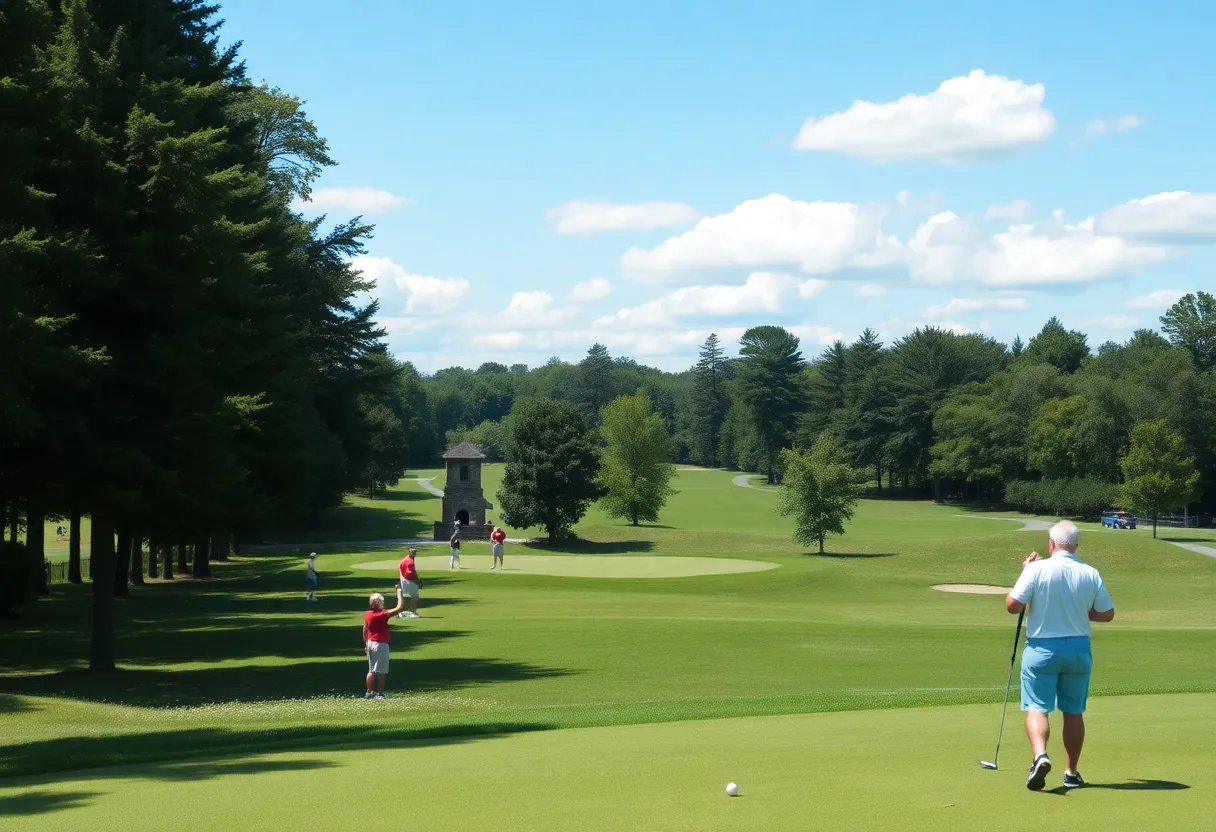 Participants enjoying the Rotary Club Golf Tournament in Newberry