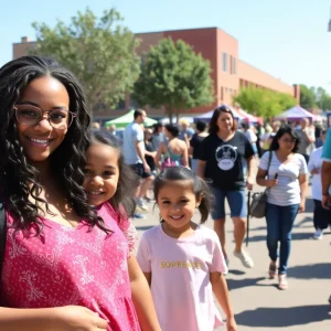 Community members enjoying a festival in Newberry, SC