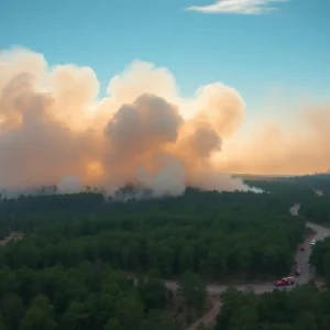 Table Rock Fire Spreading in South Carolina