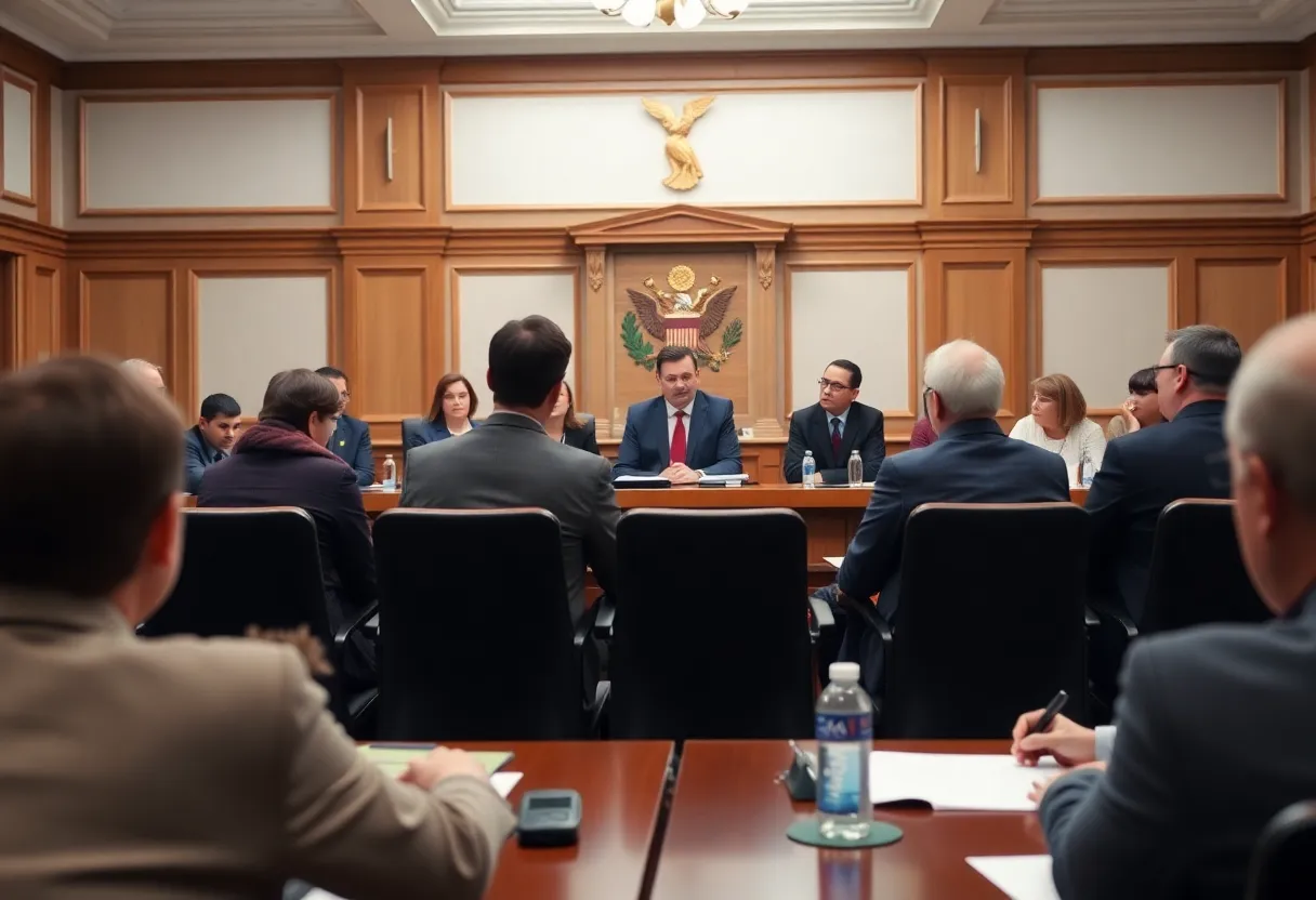 Diverse city council members discussing city management in Clinton