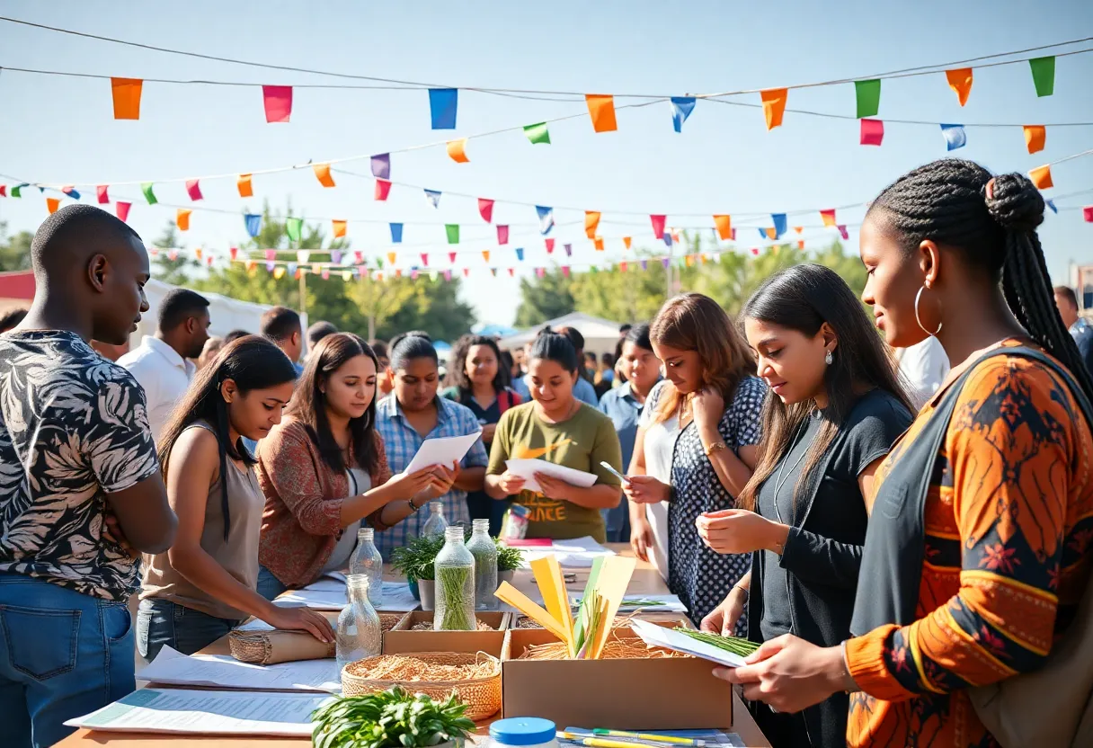 Residents of Clinton engaging in community projects