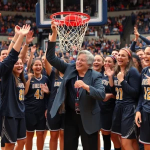 Dawn Staley Celebrating a Championship