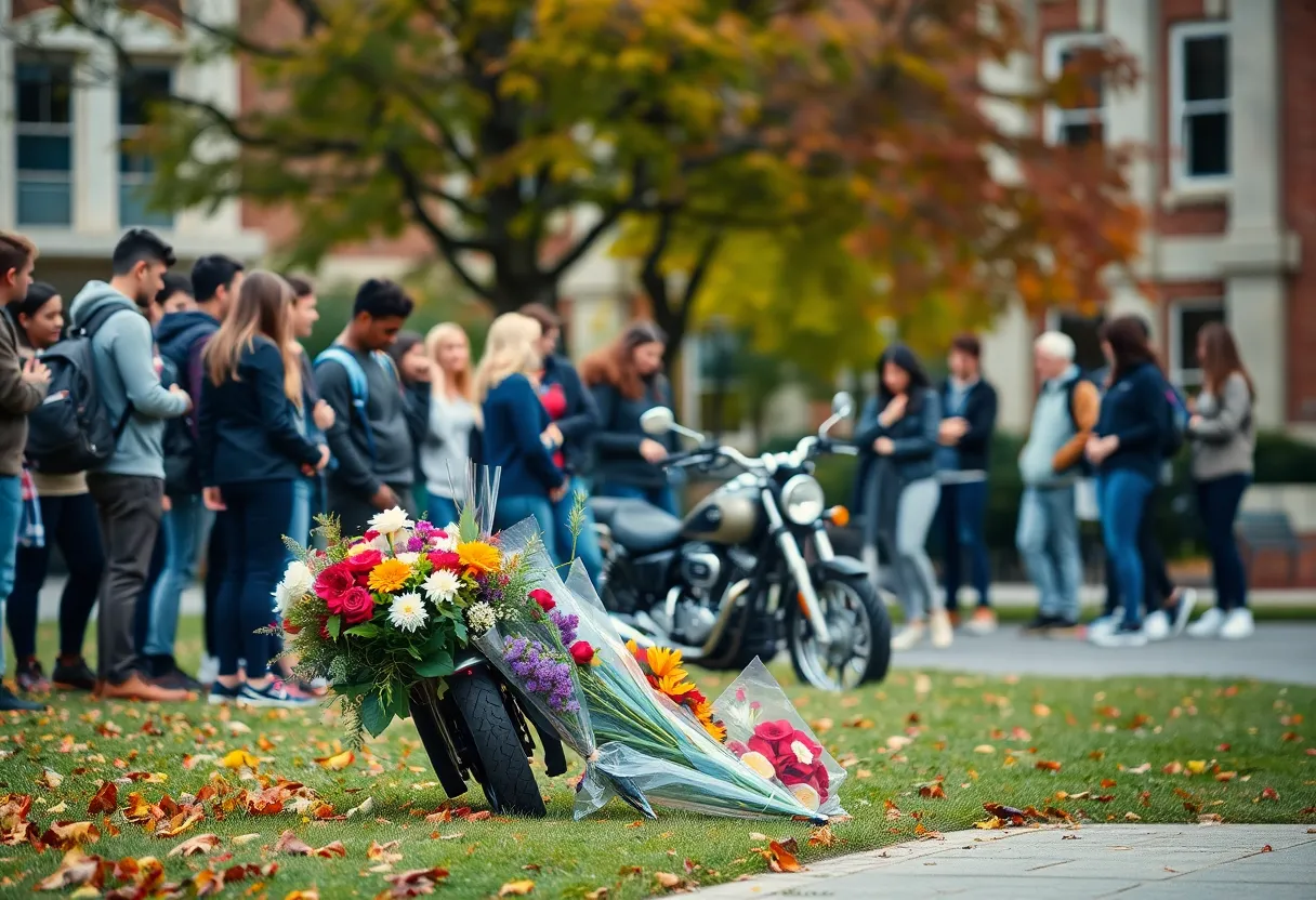 Tribute to Fallen Student