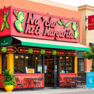Exterior view of Na'cho Margarita restaurant in Lexington, South Carolina