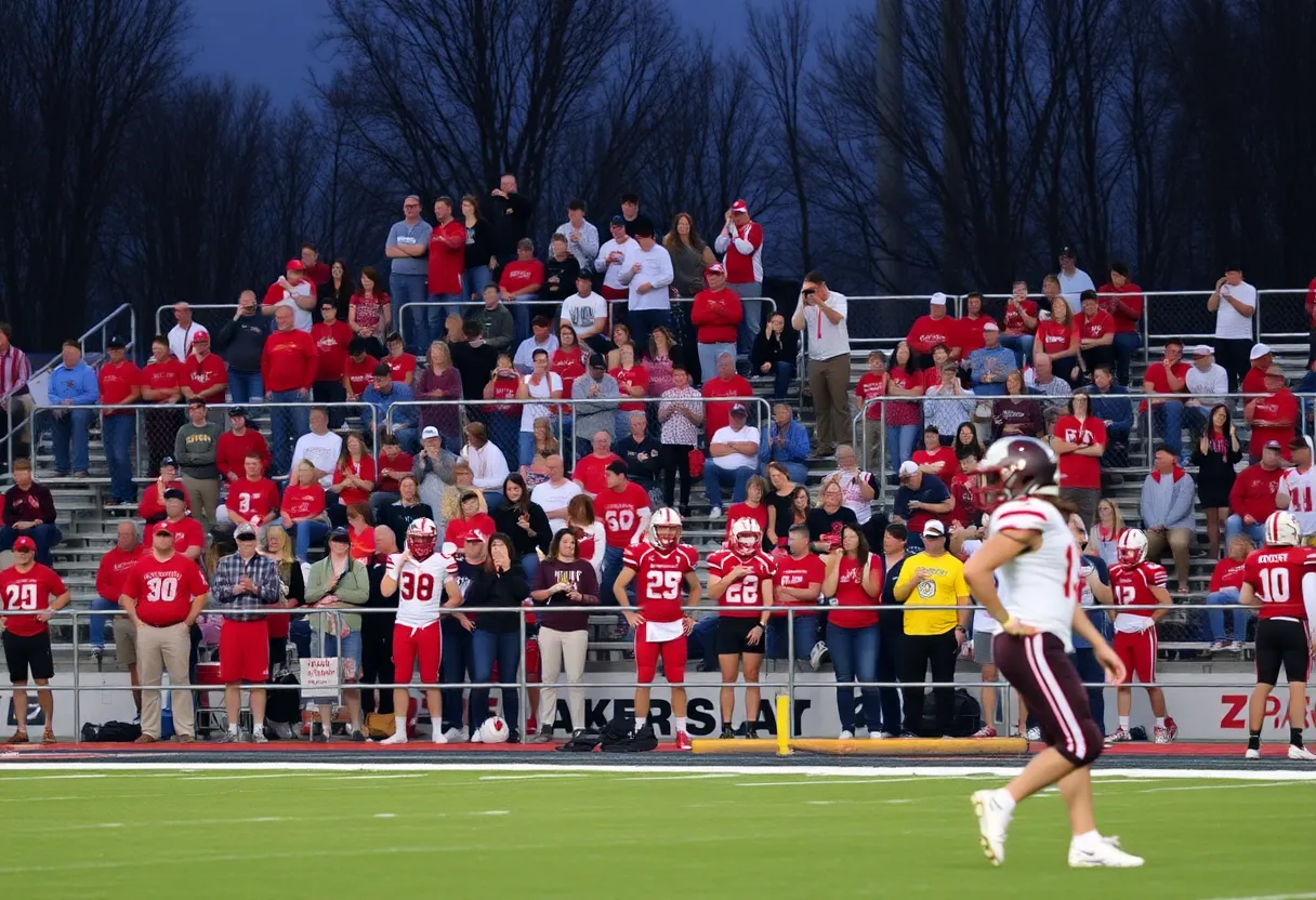 Crowd gathered at Newberry College football spring game
