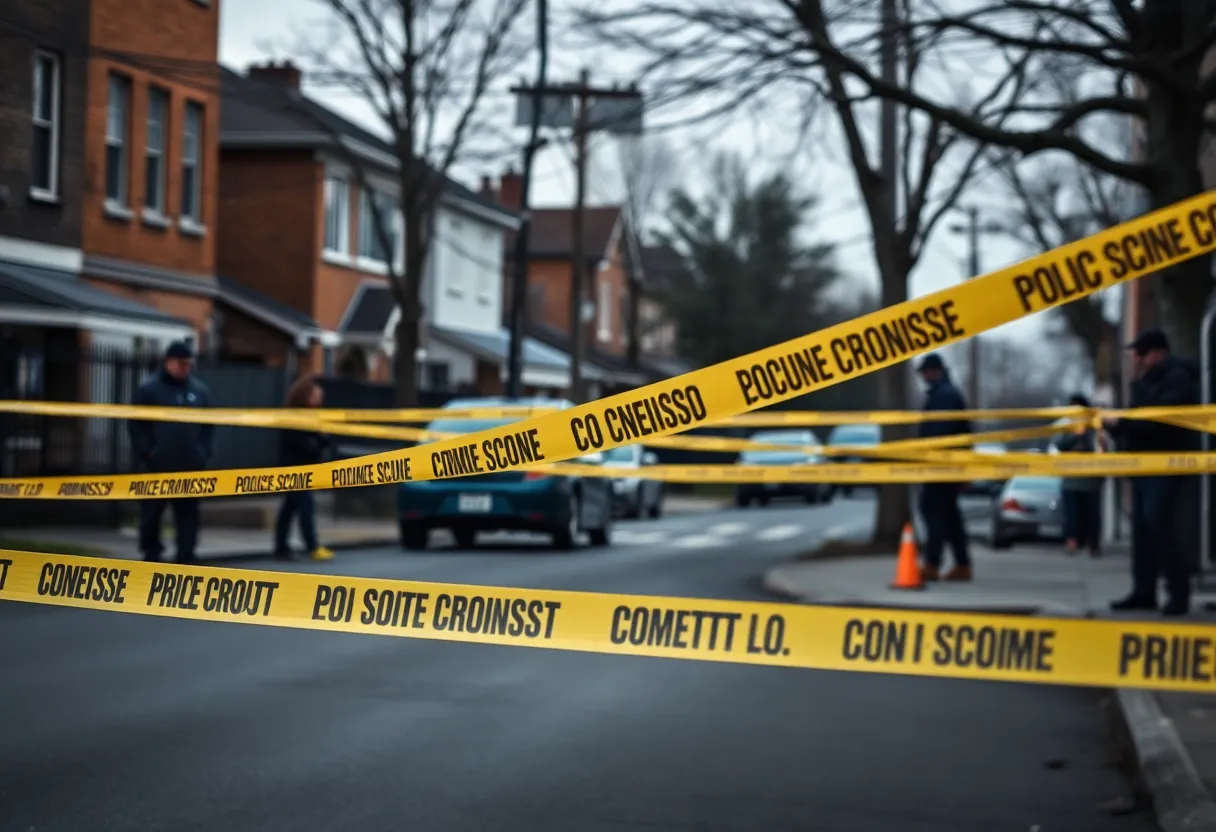 Police investigation at a shooting scene in Newberry