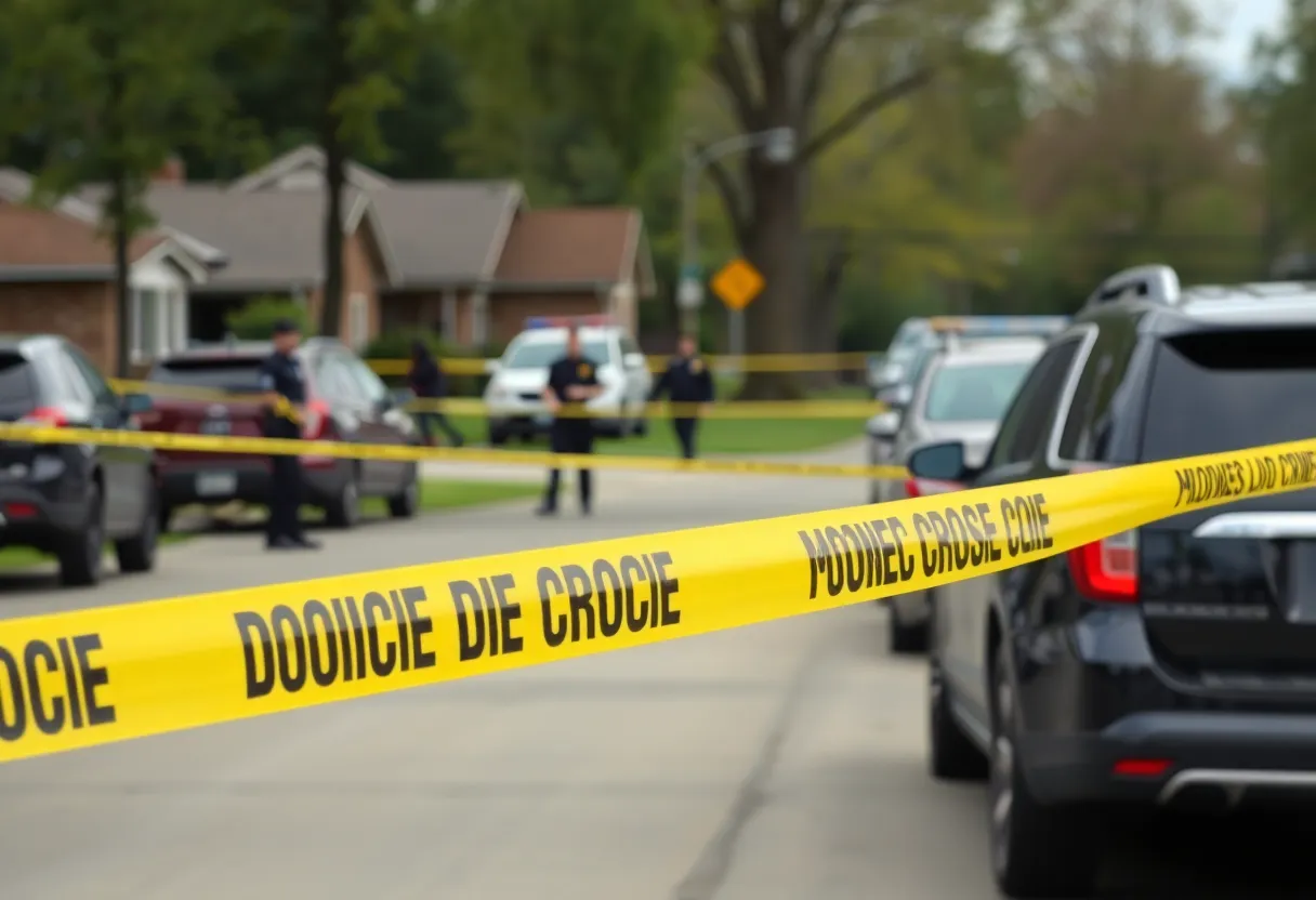 Police presence at a shooting scene in Newberry