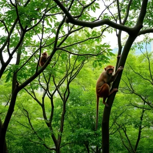 Rhesus Macaque Monkeys in South Carolina