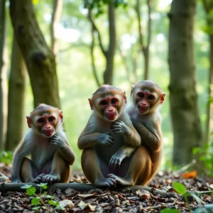 Rhesus Macaques in Nature