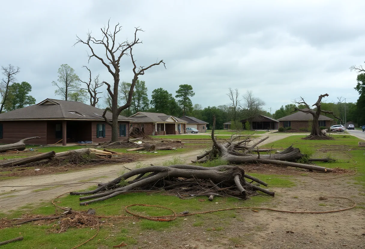 Destruction caused by tornado in Southern Kentucky