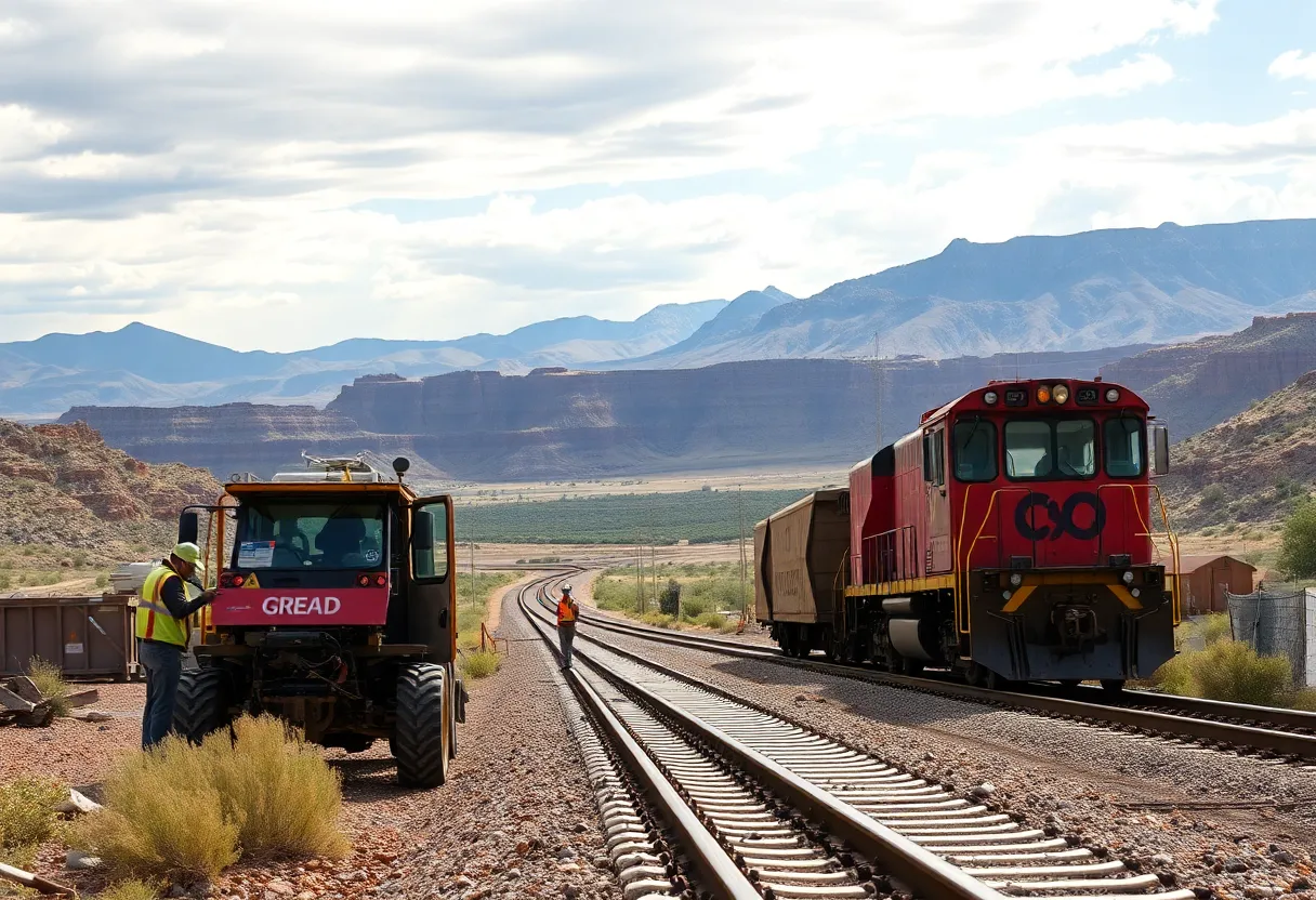 Construction of the Uinta Basin Railway in Utah