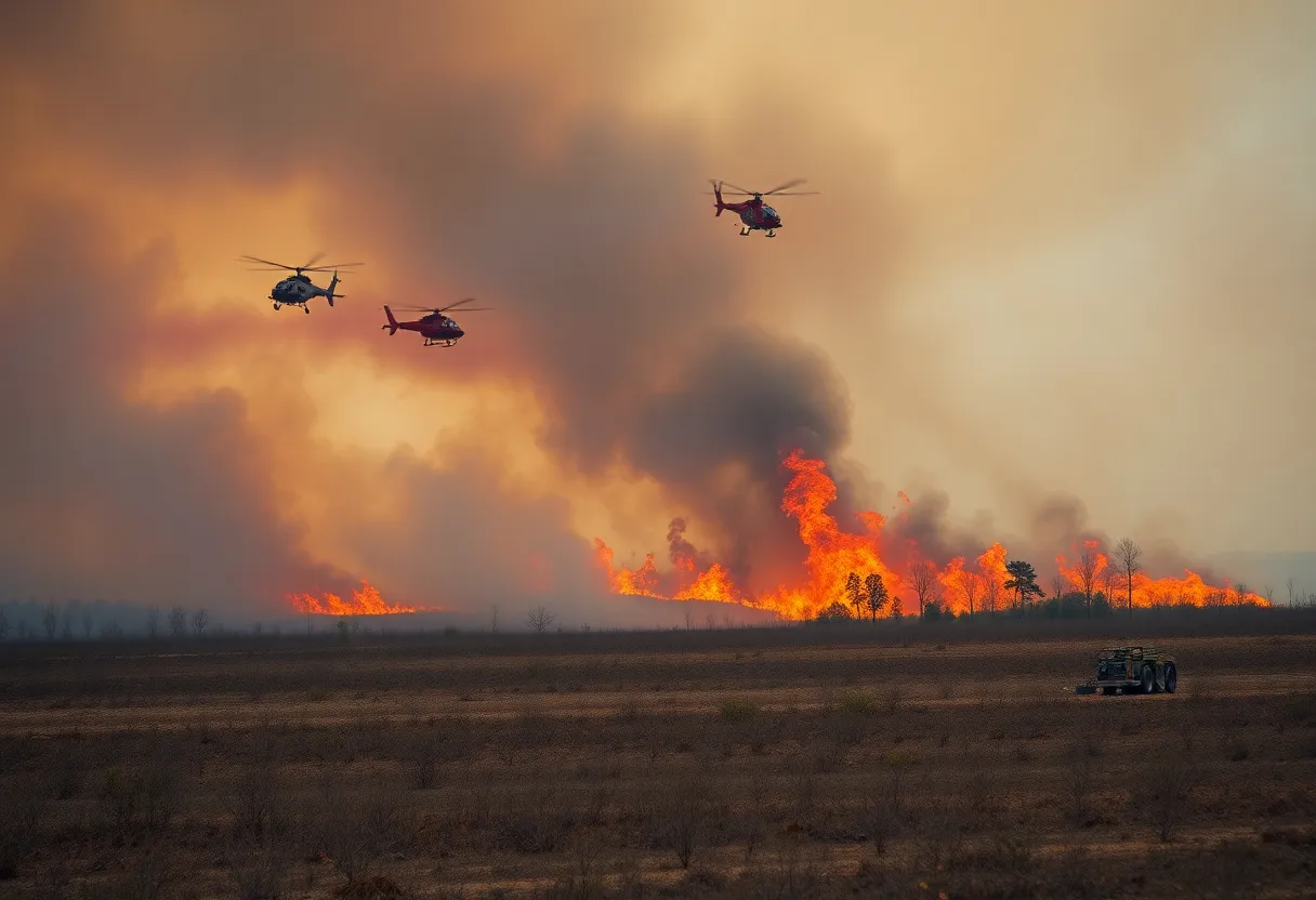 Wildfire in South Carolina