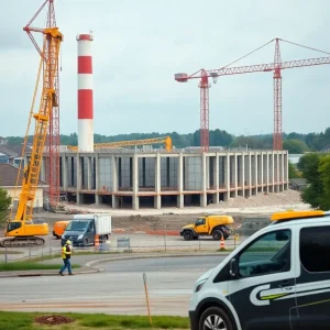 AESC EV Battery Factory Construction Site