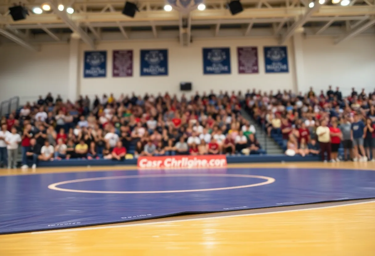 Signing ceremony for athlete Antonio Amos with family and coaches