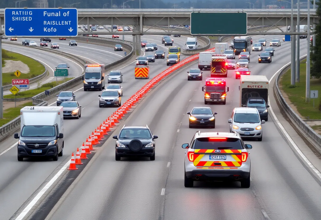 Police Response to Bomb Threat on I-85
