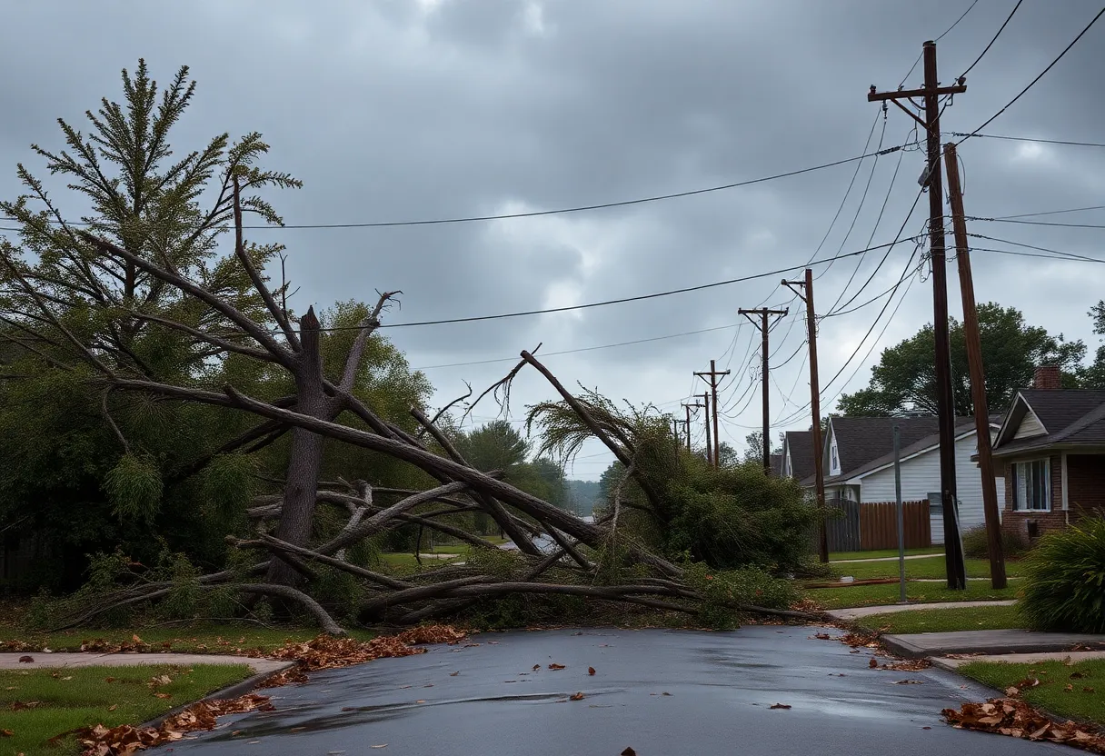 Damage from EF-1 tornado in Chapin SC