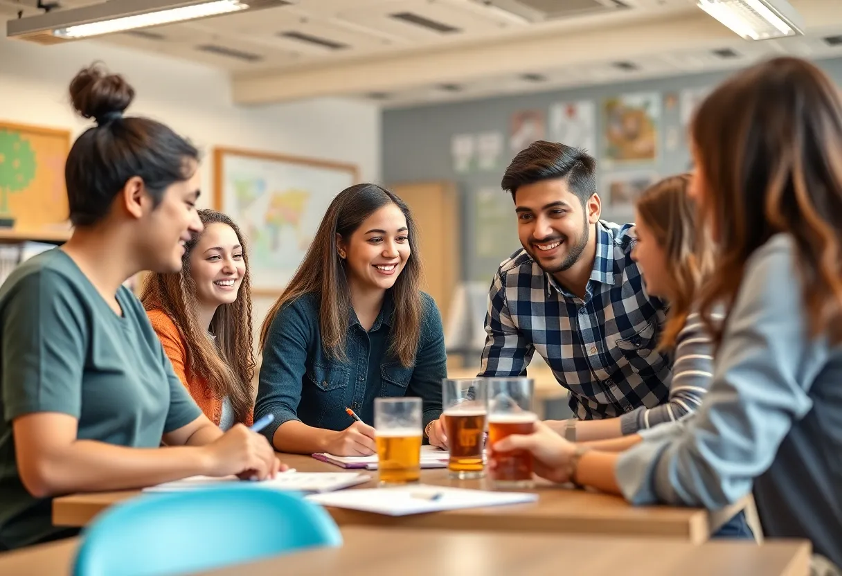 Newberry College students collaborating on a consulting project