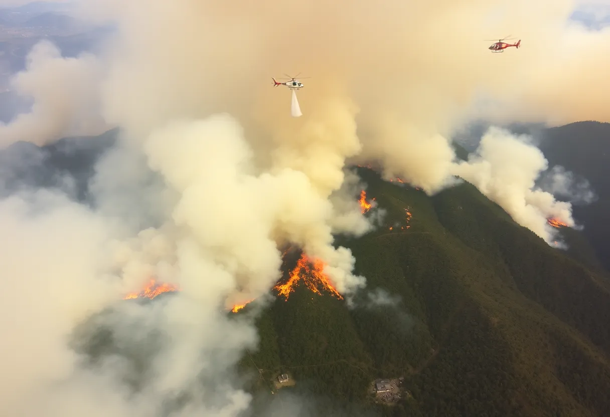 Table Rock Fire in South Carolina