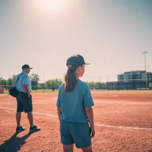 Youth Softball Game Under Extreme Heat