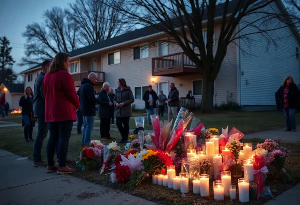 Community memorial for a young athlete in Kingstree