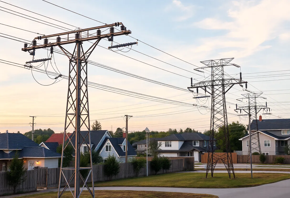 Modern power grid with smart technology enhancements