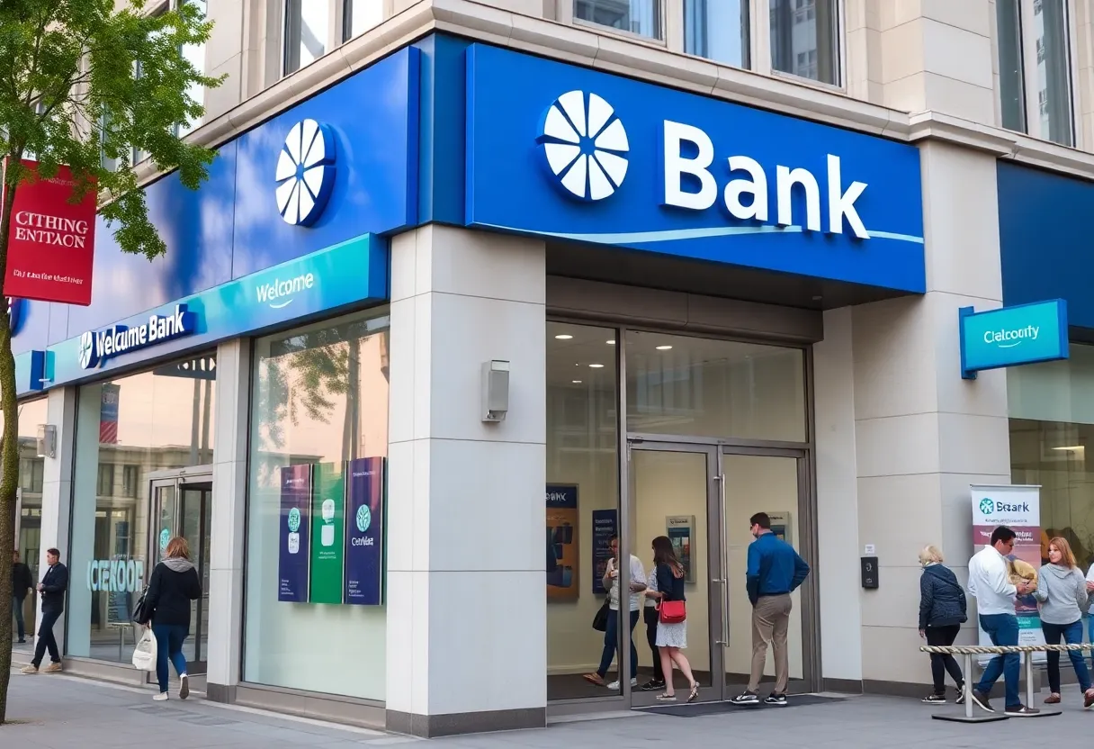 Huntington National Bank branch exterior