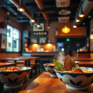Interior of JINYA Ramen Bar in Charleston