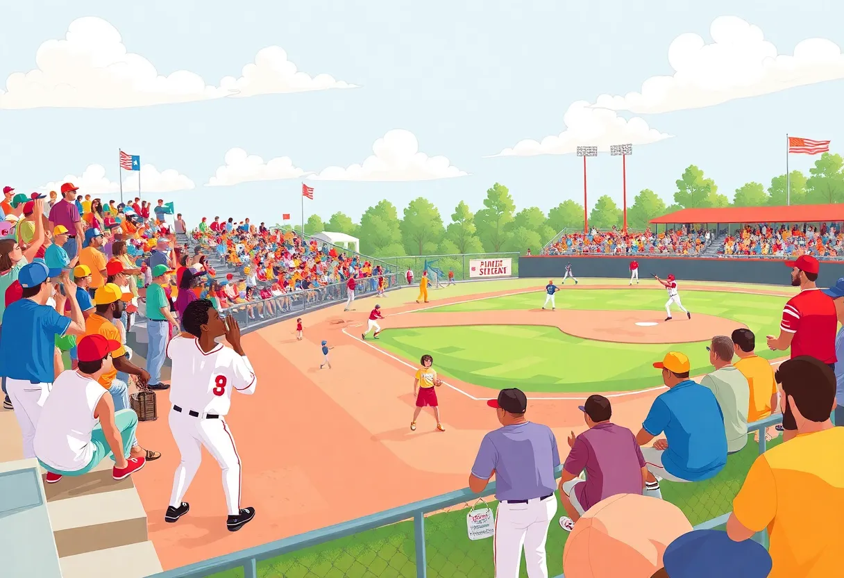 Joanna Hornets team playing baseball during summer season.