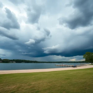 Lake Murray Public Park Lightning Strike
