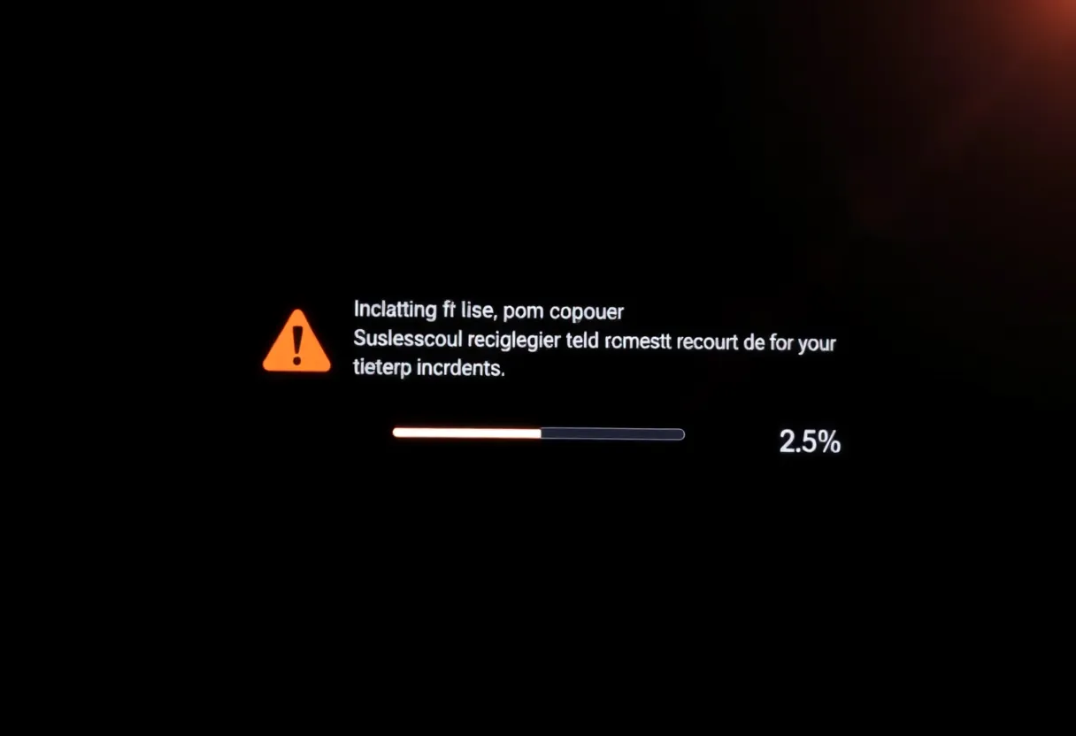 New black screen error message for Windows