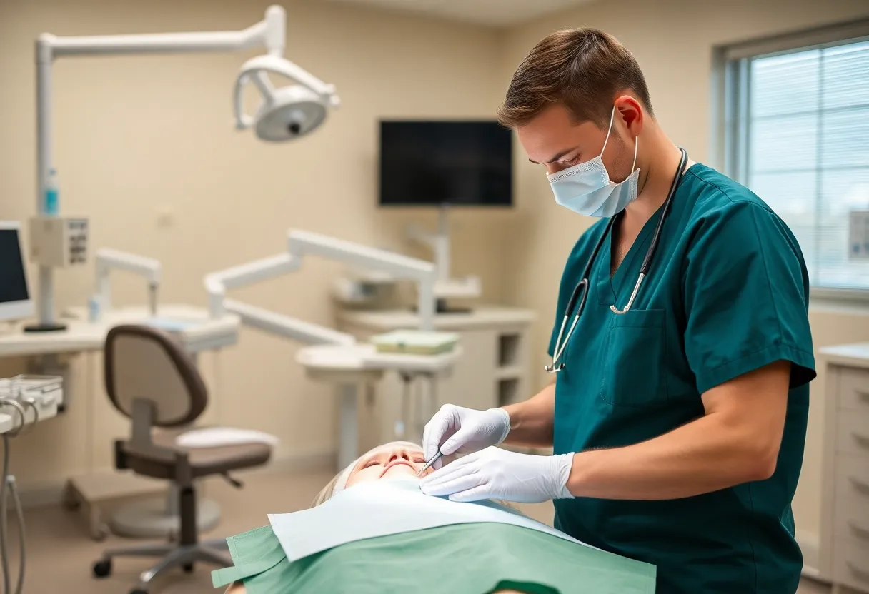 Military Dentist at Work