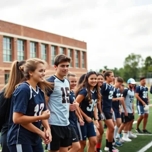 Newberry College sports team practicing together