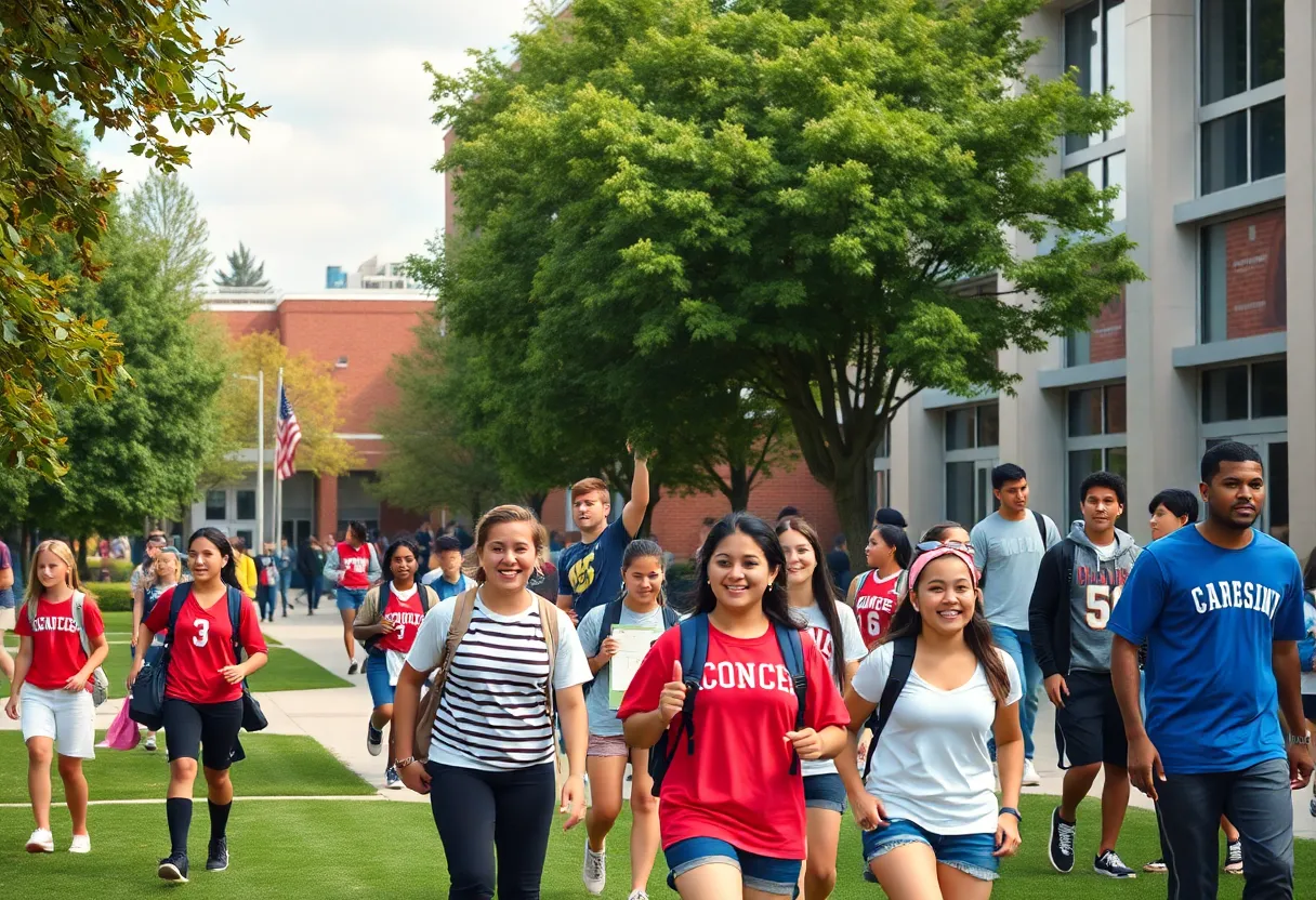 Students at Newberry College participating in various academic and athletic activities.