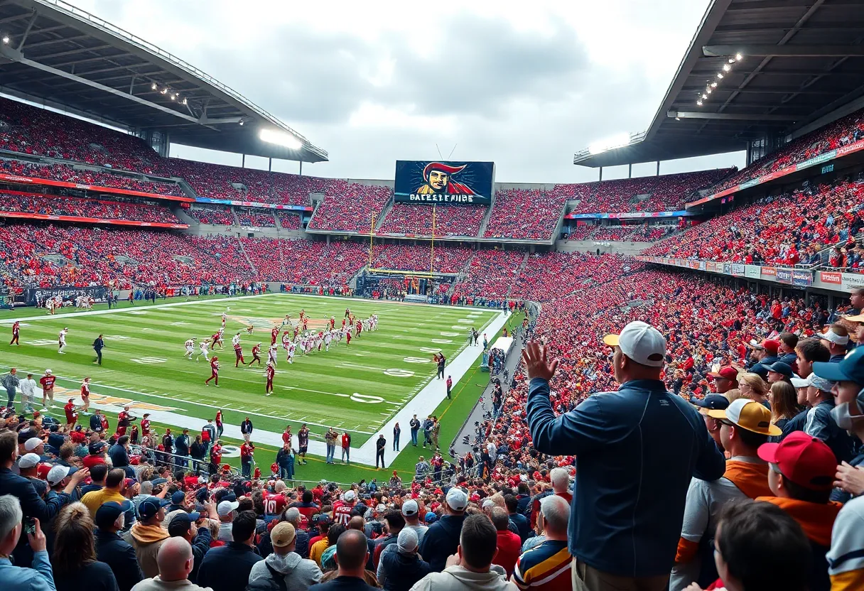 Newberry College football team playing in a game
