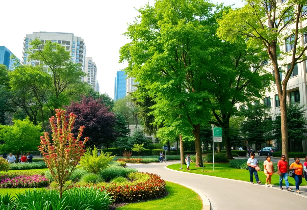 Overview of trees and green spaces in Newberry, SC