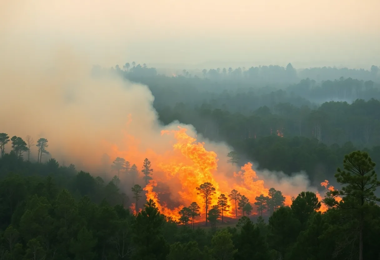 Wildfire in South Carolina