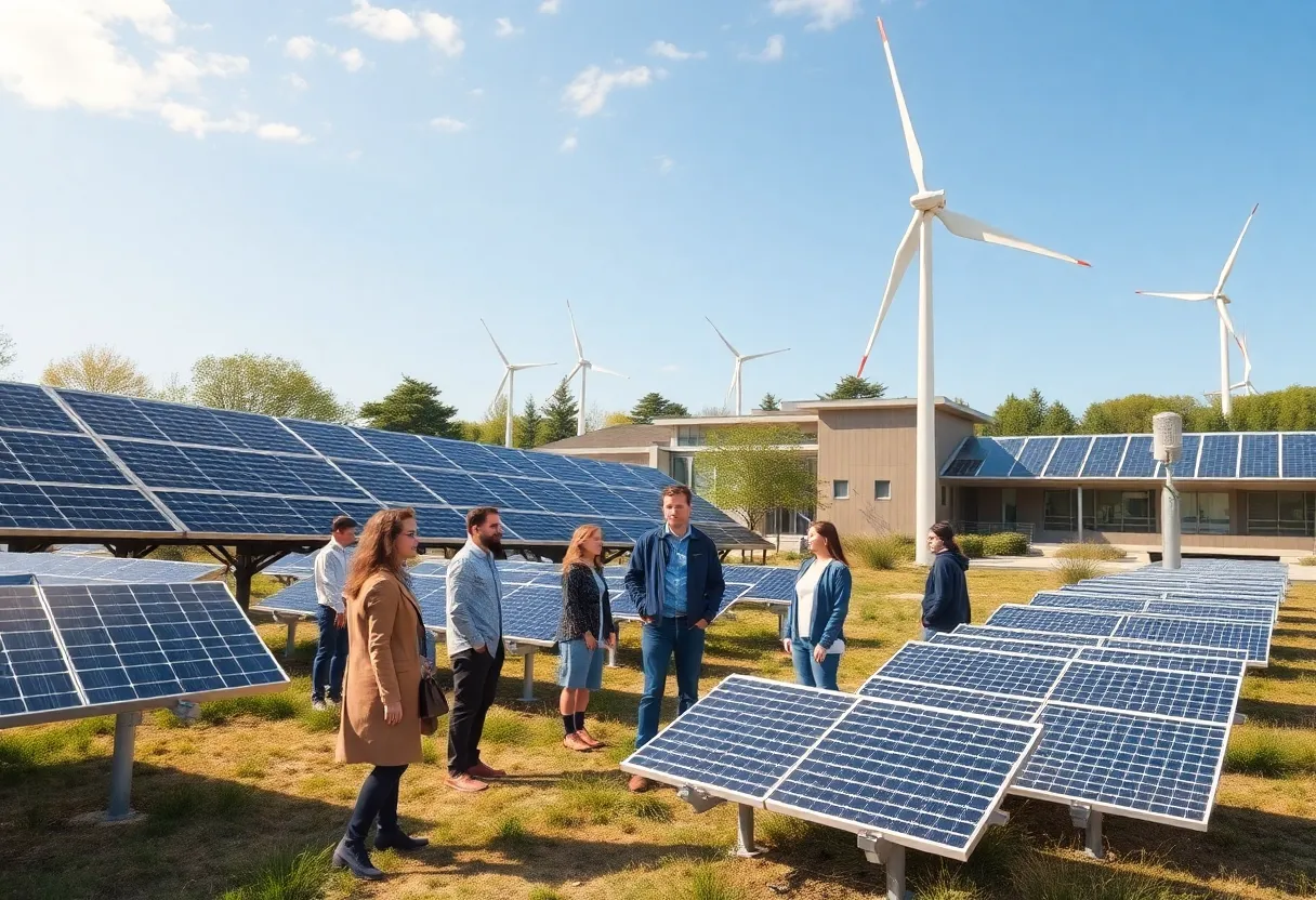 Students and researchers at the University of Florida working on renewable energy projects